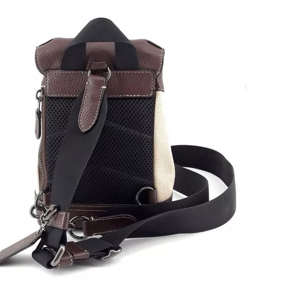 Coach Hudson Small Backpack Crossbody Unisex Canvas/Leather EUC - Picture 4 of 13